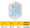 Riho Scandic NXT X203 kabina prysznicowa lewa 120x80cm chrom G001063120